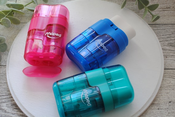 Maped Duo Pencil Sharpener Eraser Combo: For Soft Core Pencils