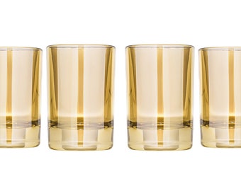 Vintage 1994 Jose Cuervo Primo Tequila Clear Shot Glasses Yellow Panel Set Of 2