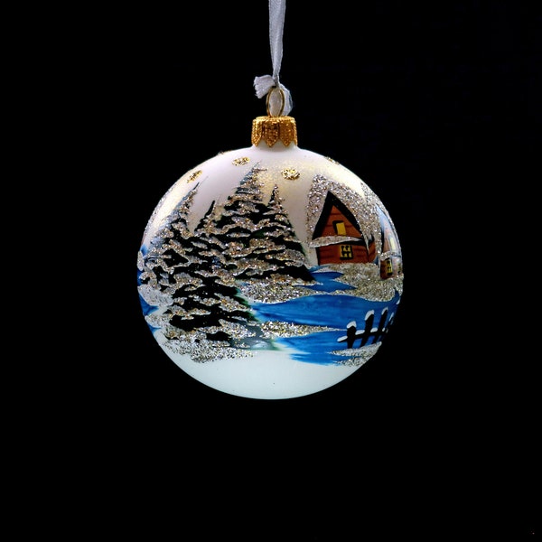Hand Painted Christmas Ornaments Glass Etsy
