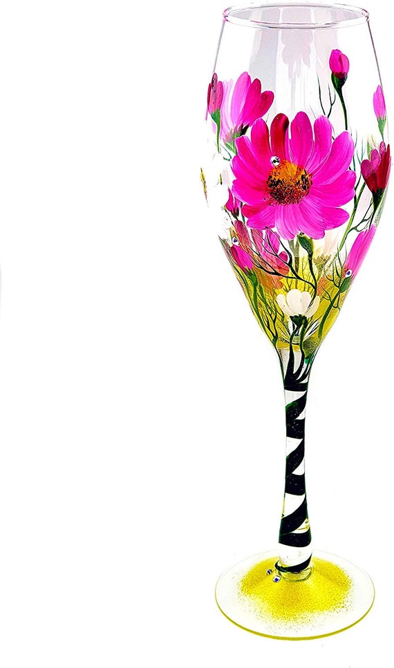 Decorative on sale wine glasses