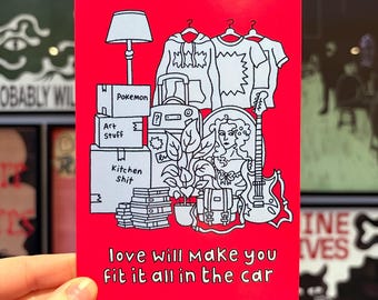 Love Takes Miles Inspired A6 Postcard Art Print