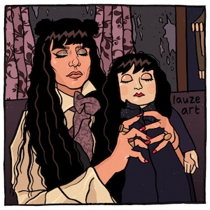 Nadja and Nadja Doll - What We Do in the Shadows - Square Print