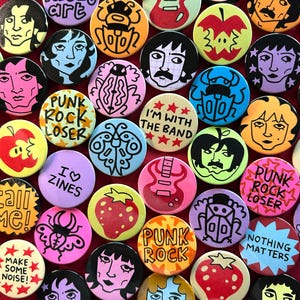 Hand Drawn Mystery Badge Pack - 38mm Pins