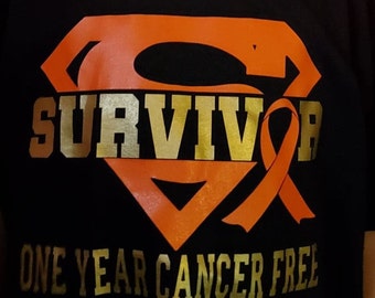 Personalized Childhood Cancer Super Survivor Tshirt- Pick your ribbon color!