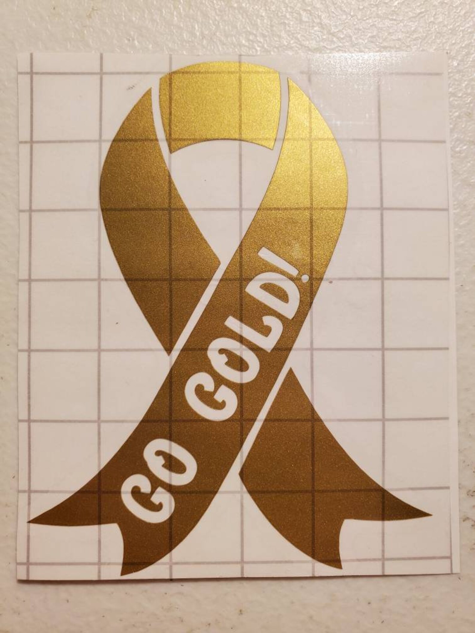 GO GOLD Pediatric Cancer Awareness Car Window Decal Etsy UK