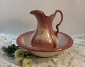 Vintage Ceramic Wash Basin Pitcher