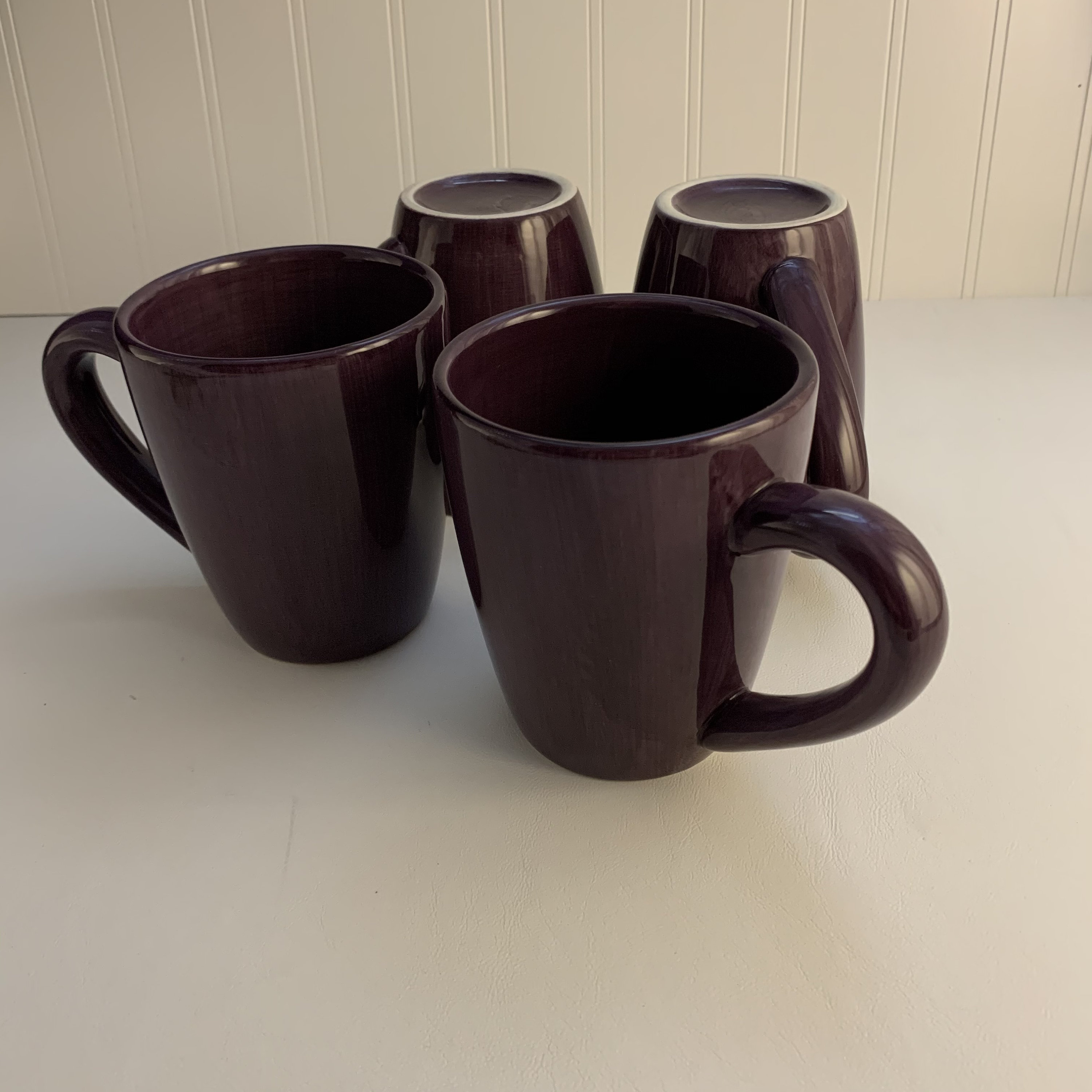 Tabletops Gallery Corsica Plum Set of 4 Coffee Mugs Etsy
