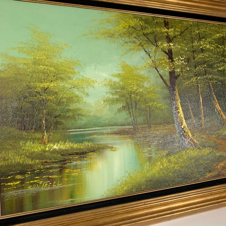 Phillip Cantrell Oil on Canvas Original Summer Woods Framed | Etsy