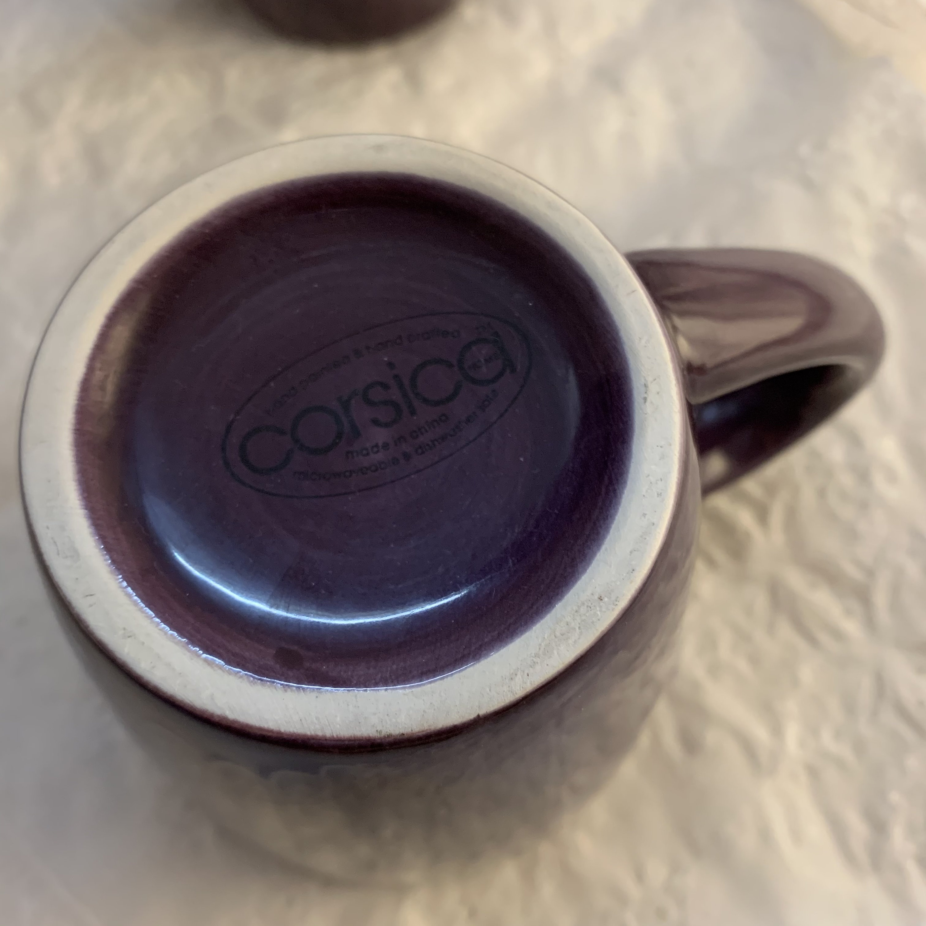 Tabletops Gallery Corsica Plum Set of 4 Coffee Mugs Etsy