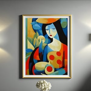 Abstract Woman Painting, Abstract Gallery Wall Art Print, Abstract Woman Face Art, Contemporary Modern Art, Home Decor Housewarming Gift