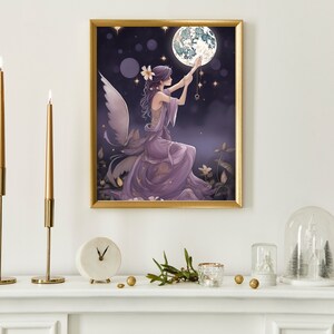 Night Fairy Wall Art Print, Printable Gallery Wall Art, Bedroom Decor ...