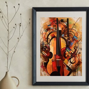Abstract Musical Art Print, Musician Gift, Printable Gallery Wall Art, Home Decor, Colorful Printable Art, Modern Art, Housewarming Present