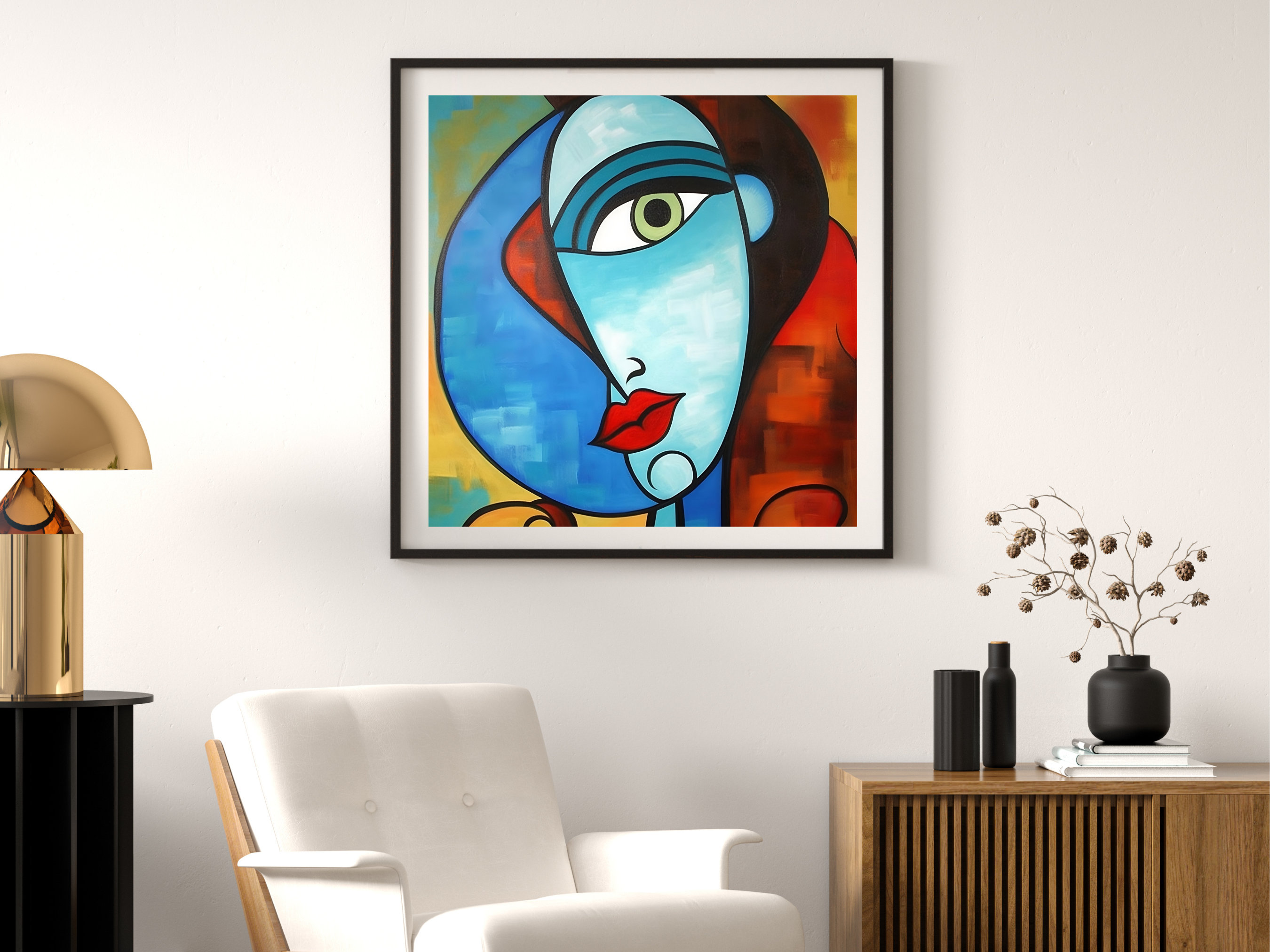 abstract-woman-face-painting-picasso-style-abstract-woman-face-wall