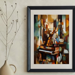 Abstract Musical Art Print, Musician Gift, Printable Gallery Wall Art, Home Decor, Colorful Printable Art, Modern Art, Housewarming Present