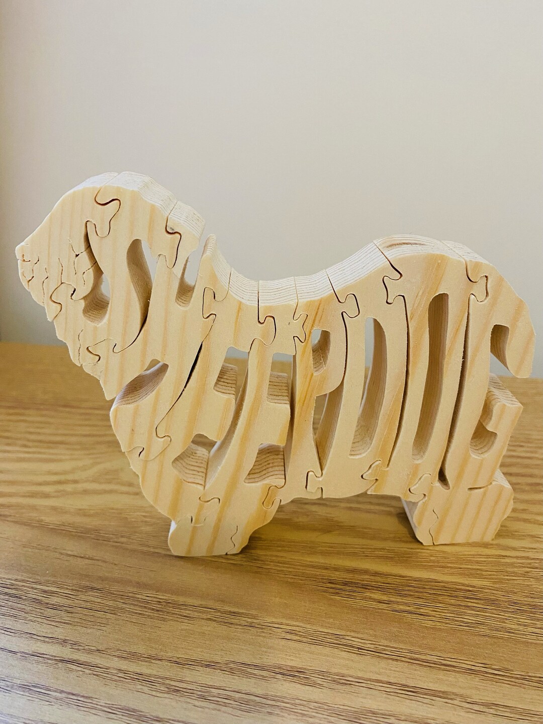 Sheepdog Wooden Puzzle Great Handmade Gift Ideas Wooden Dog Ornament ...