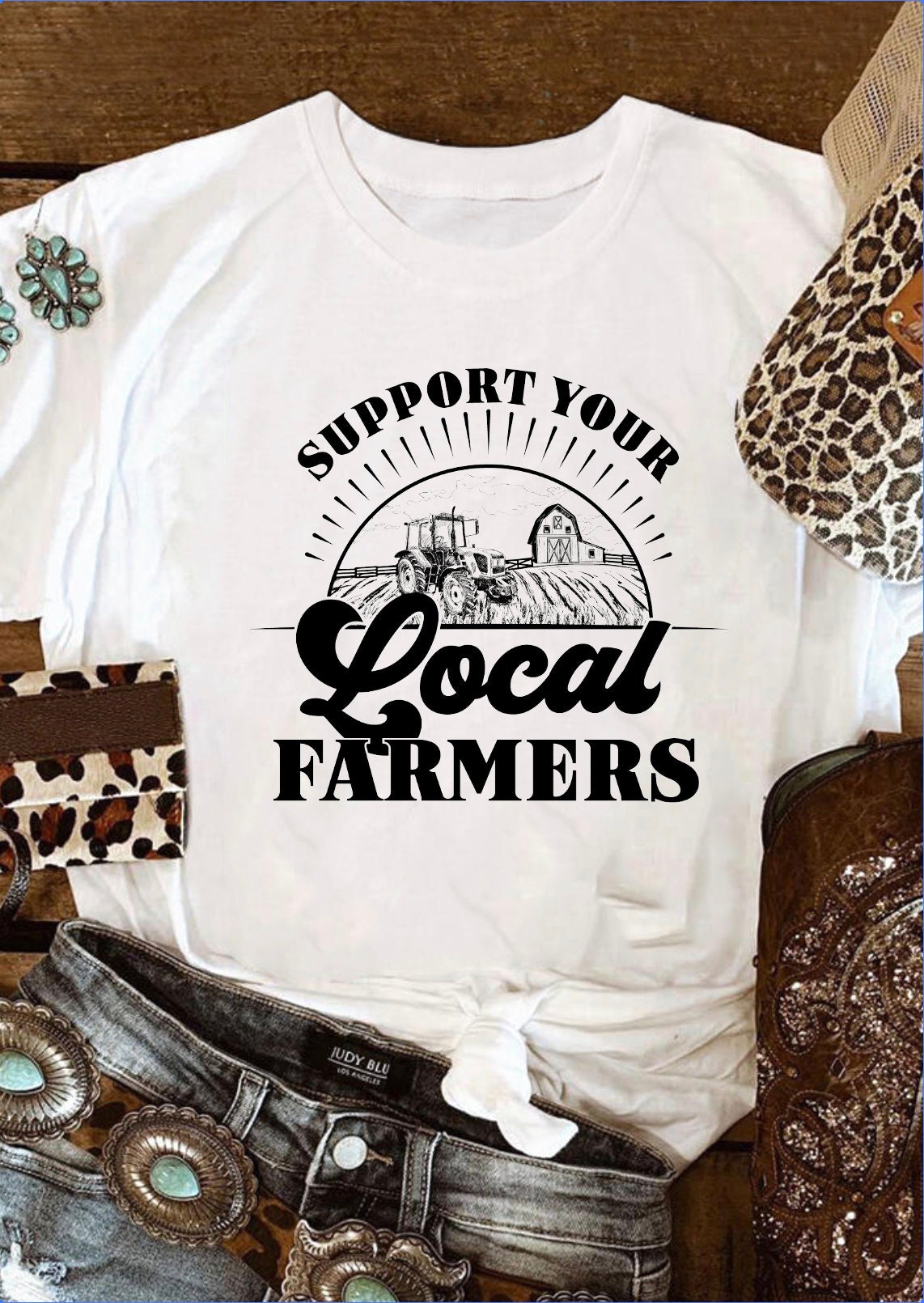 Support Your Local Farmers ~ Farming Tee ~ Farmers market ~ Farm Shirt ~ Farmers Wife ~ Bella ...