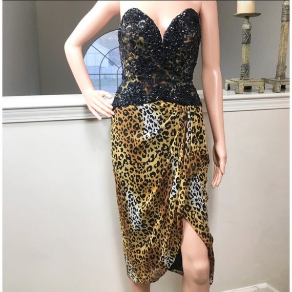 Lillie Rubin Tiger Print Dress