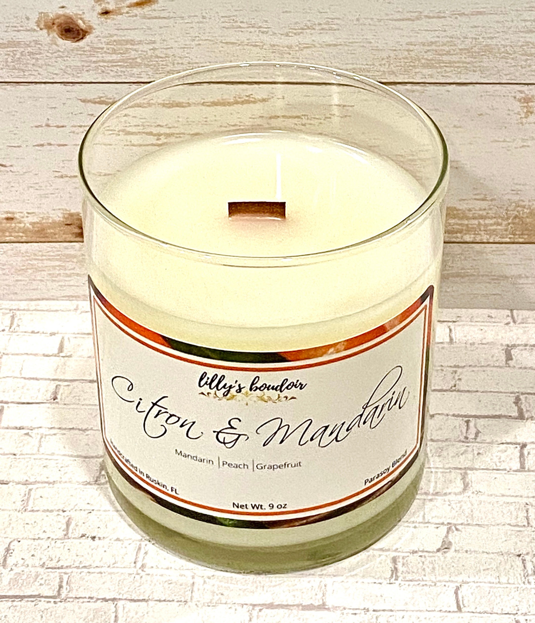 Citron & Mandarin Citrus Scented Candle Etsy