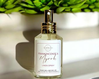 Frankincense and Myrrh Linen Spray | Aromatherapy Room and Fabric Mist | Luxury Home Fragrance | Long Lasting Scent