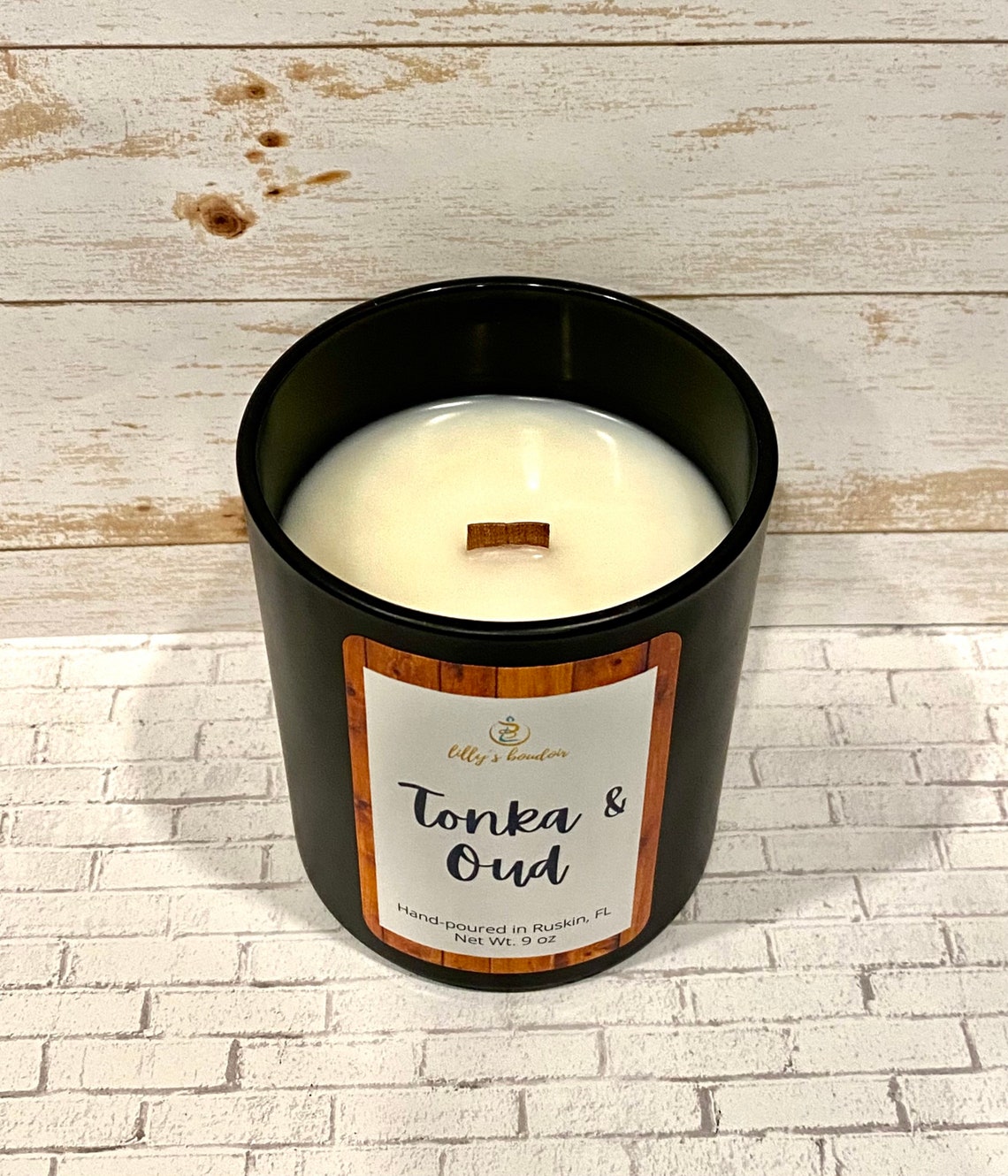 Tonka & Oud Scented Candle Etsy