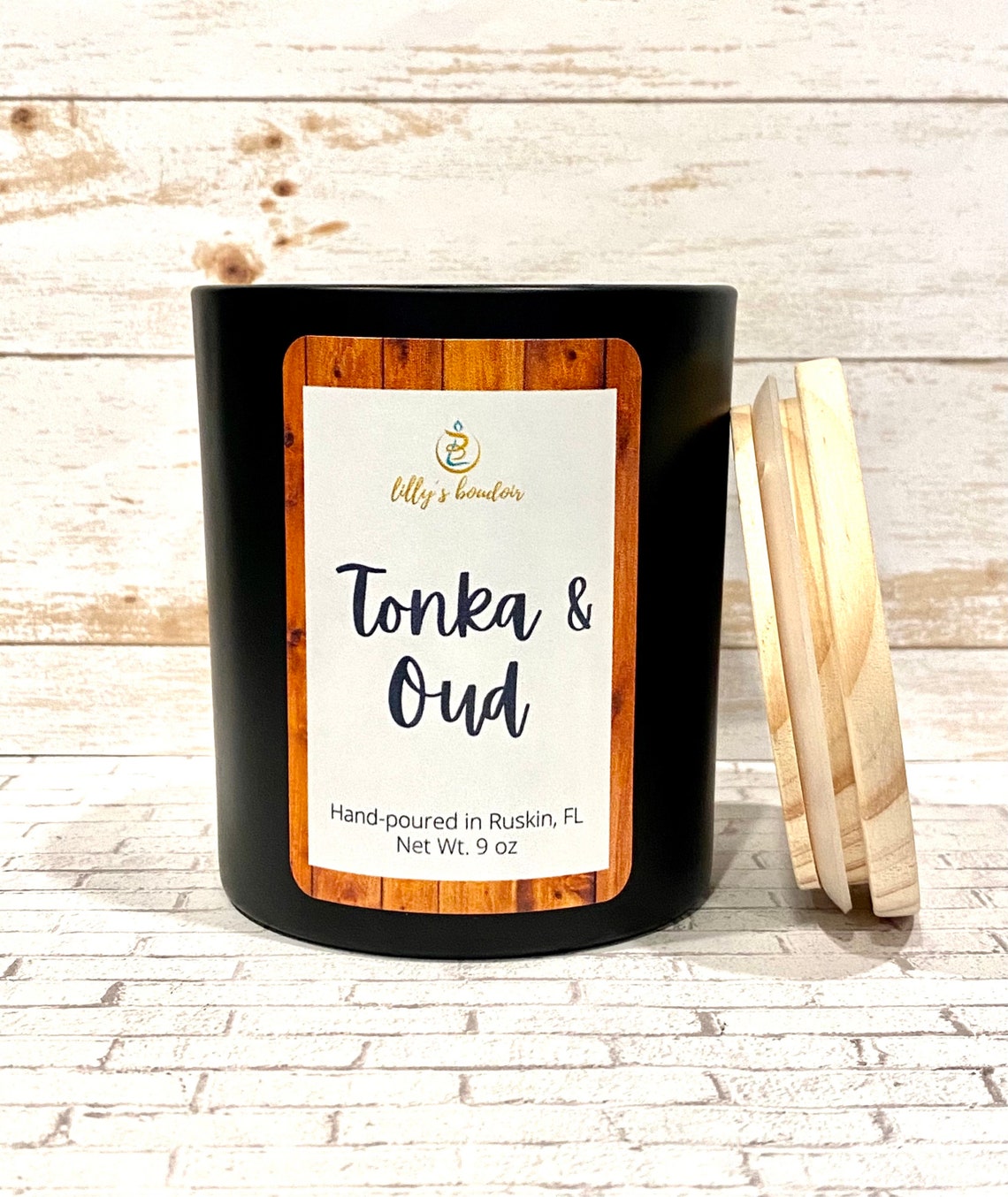 Tonka & Oud Scented Candle Etsy