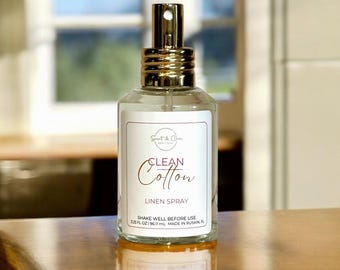 Spray de algodón limpio para ropa de cama / Bruma de aromaterapia para habitaciones y telas / Fragancia de lujo para el hogar / Aroma de larga duración