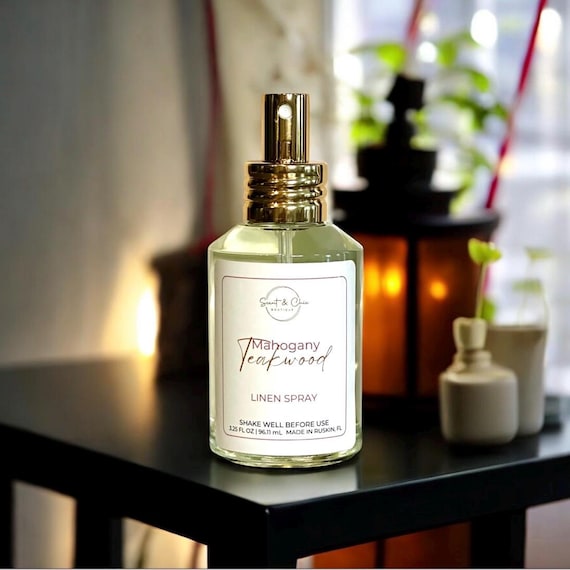 Mahogany Teakwood Linen Spray Luxury Room Spray With Essential