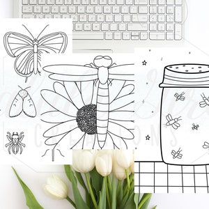 Printable BUGS Coloring pages for adults and children