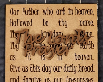 SVG - The Lord's Prayer layered wood and painted (any prayer available)