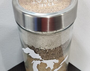 Great Lakes Sand Souvenir from all five of The Great Lakes - Huron, Ontario, Michigan, Erie, Superior s