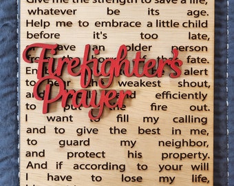 SVG - Firefighter's Prayer engraved and layered