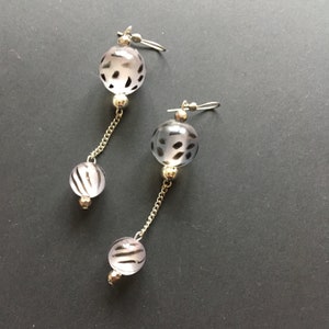 Animal print earrings, leopard earrings, zebra earrings, chain earrings