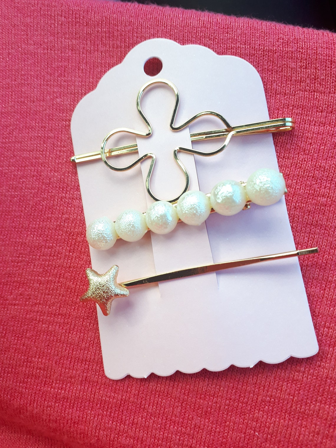 A set of 3 hair clips Accessories Hair pins Jewelry Etsy