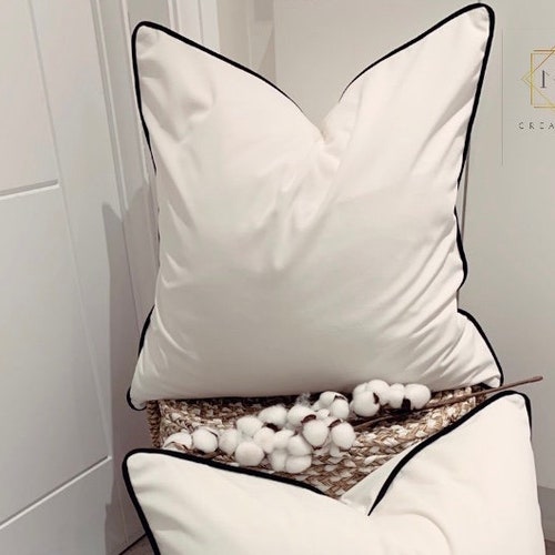 Set of Two Luxury Black Velvet Cushion Covers 45x45cm Etsy