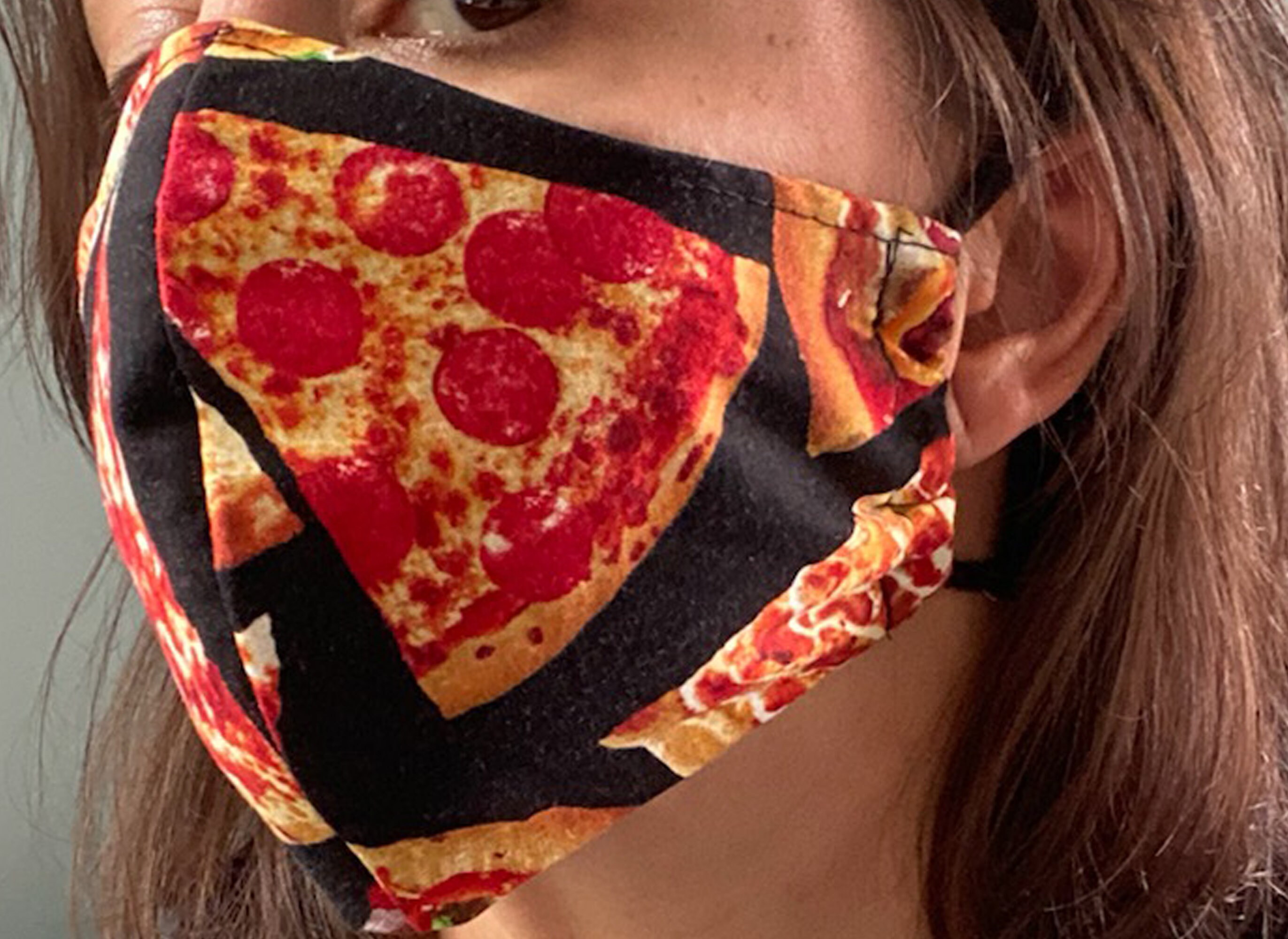 Pizza Slices Face Mask Reusable Two Layer Mask Filter Etsy