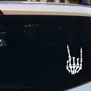 Skelet metalen vingers I love you sign Laptop Sticker Car Decal Tumbler Appliance Funny Raamstickers Sticker