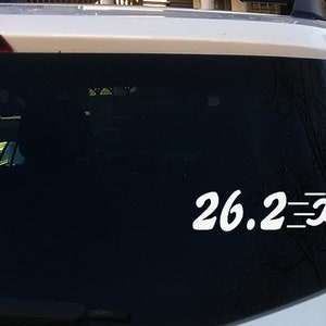 26.2 Car Decal Marathon Finisher Runner Vinyl Window Decal Bumper Sticker