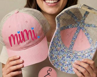Embroidered Mimi Baseball Cap, Gift for New Grandma, Embroidery Mimi Cap, Gift for Mimi, Embroidery Gigi Mesh-Back Cap, Mothers Day Gift