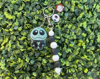 Jack Skellington Keychain, Keychain, Halloween