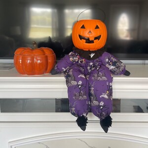 Halloween Pumpkin Man, Jack-O-Lantern Man, Halloween Decoration Decor, Trick-Or-Treat, Halloween Bucket, Candy Bucket