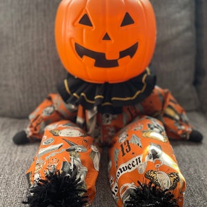 Halloween Pumpkin Man, Jack-O-Lantern Man, Halloween Doll, Halloween Decoration Decor, Trick-Or-Treat, Halloween Bucket, Candy Bucket image 2