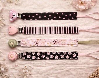 Pacifier Clip: Handmade Cotton Binky Holder
