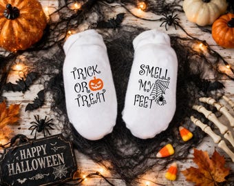 Trick Or Treat Smell My Feet  Baby Socks, Baby Shower Gift, Unisex Baby Socks, Baby Gift