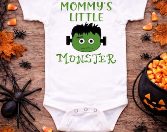Mommy's Little Monster Bodysuit: Halloween Baby Onesie