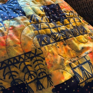 Bright, Unique Quilt, 84 x 66 image 10