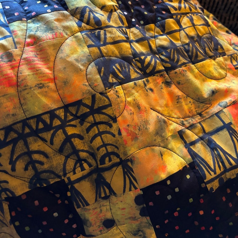 Bright, Unique Quilt, 84 x 66 image 6