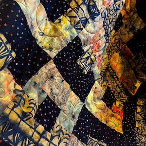 Bright, Unique Quilt, 84 x 66 image 4