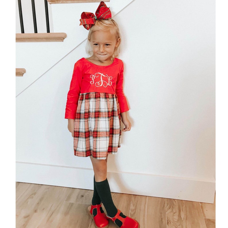 Toddler Christmas Dress Red Plaid Christmas Dress Baby | Etsy