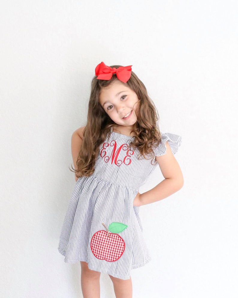 School Dress Apple Dress First Day of School Dress First Etsy