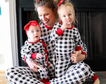 RDTIAN 0-6 Years Kids Baby Boys Girls Christmas Blouse Pants Family Pajamas Set 
